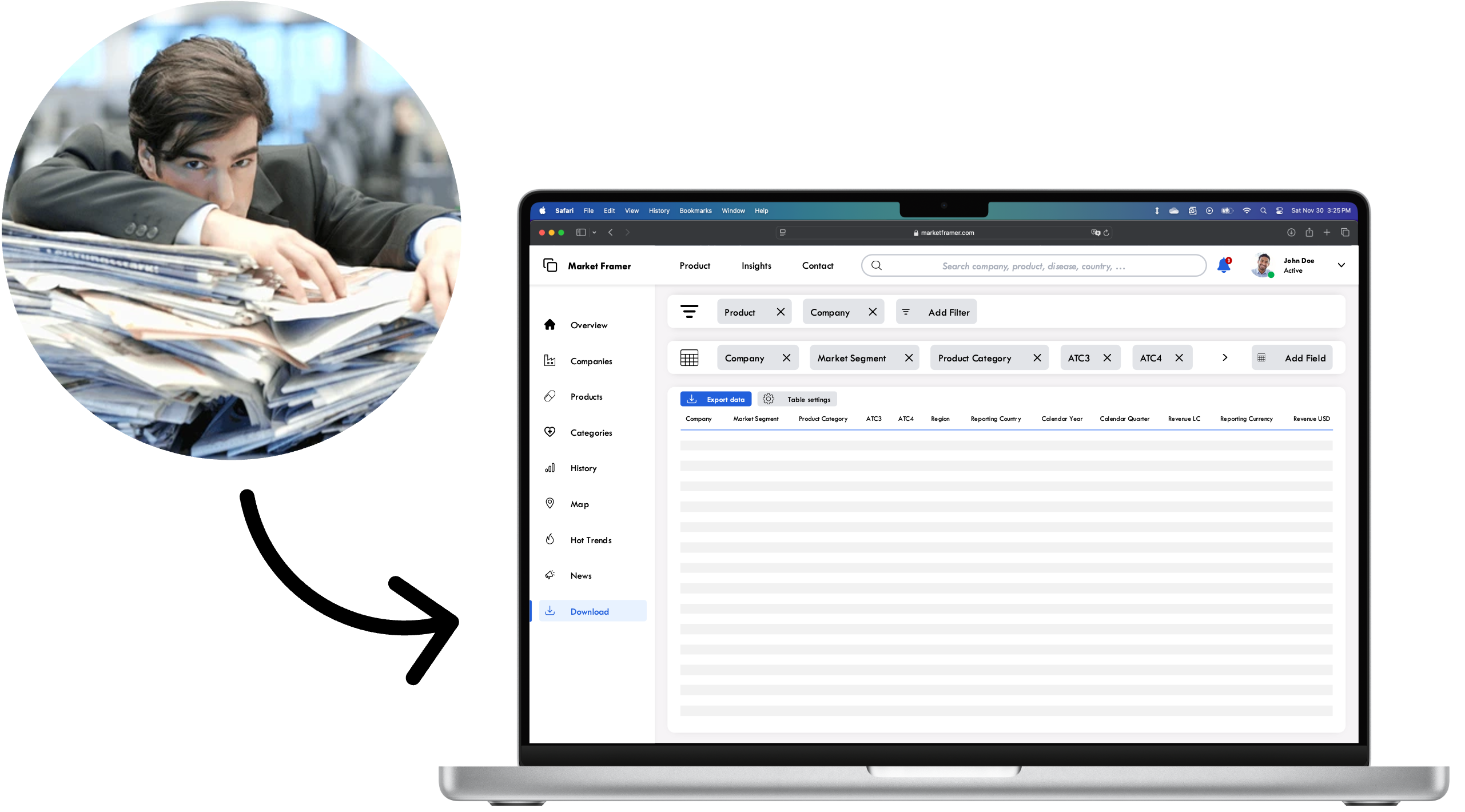 Download CSV Example